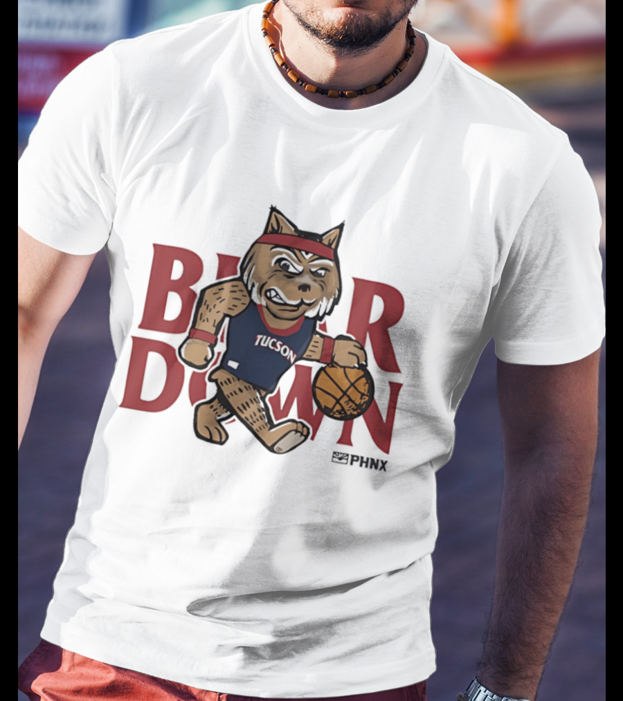 Arizona Wildcats Basketball Bear Down PHNX Tucson Jersey T-Shirt