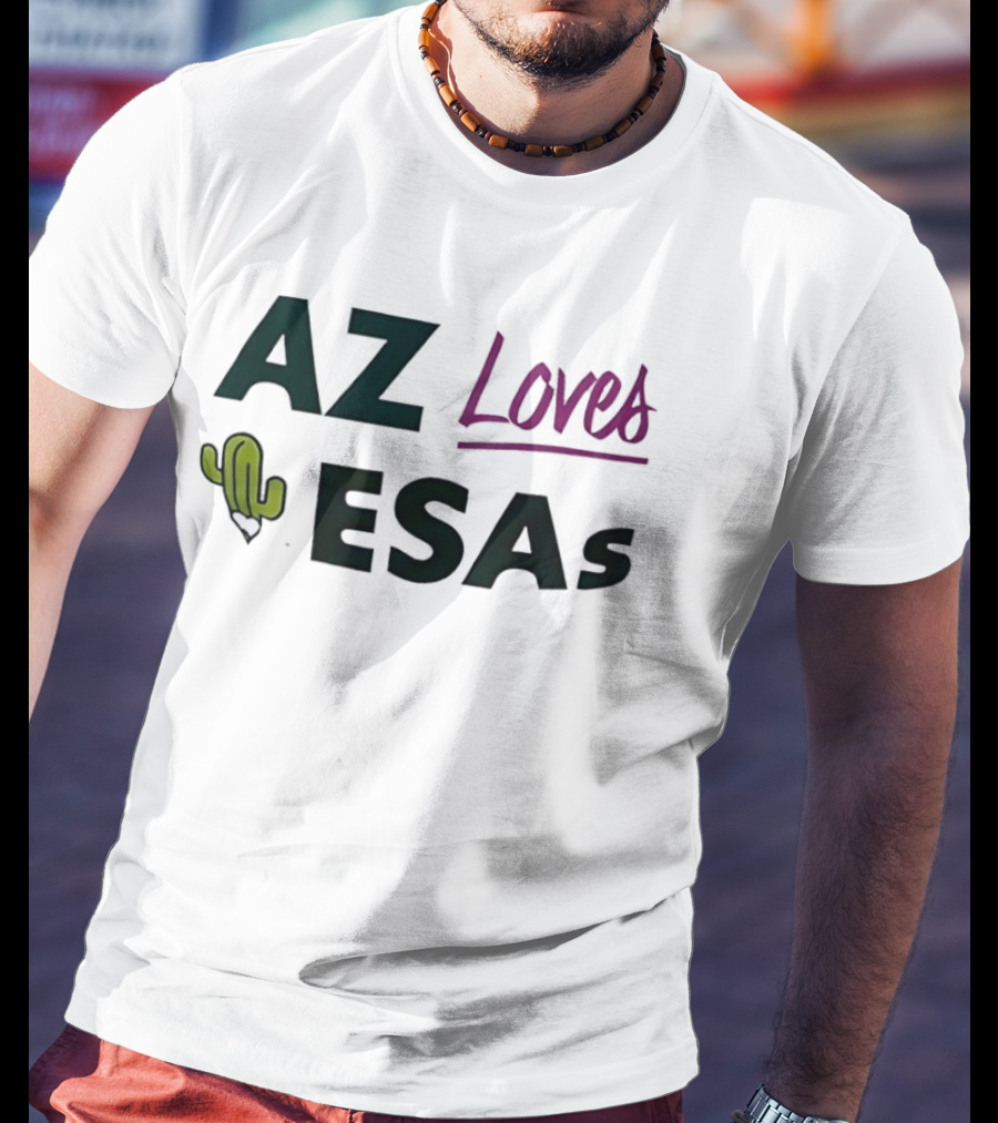 AZ Loves ESAs Cactus Heart T-Shirt