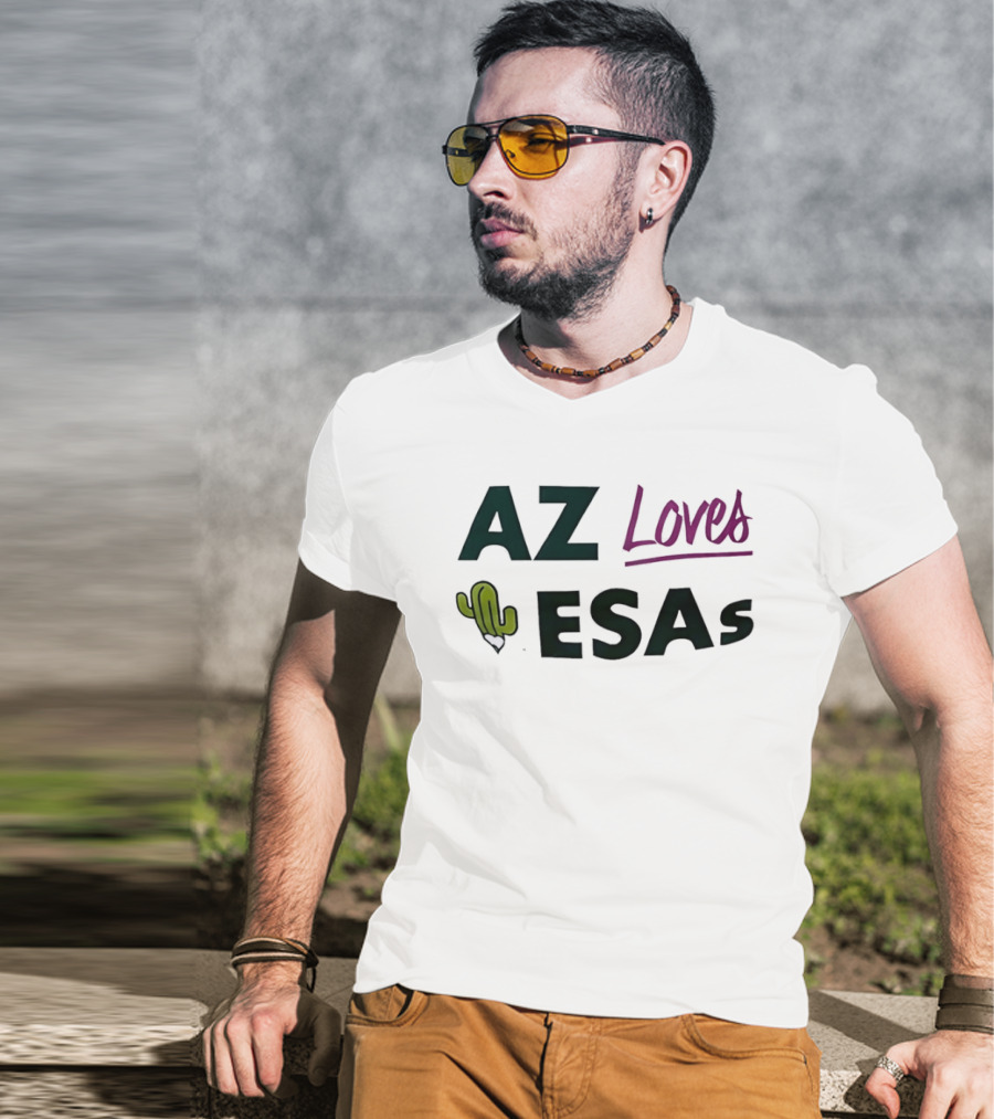 AZ Loves ESAs Cactus Heart T-Shirt