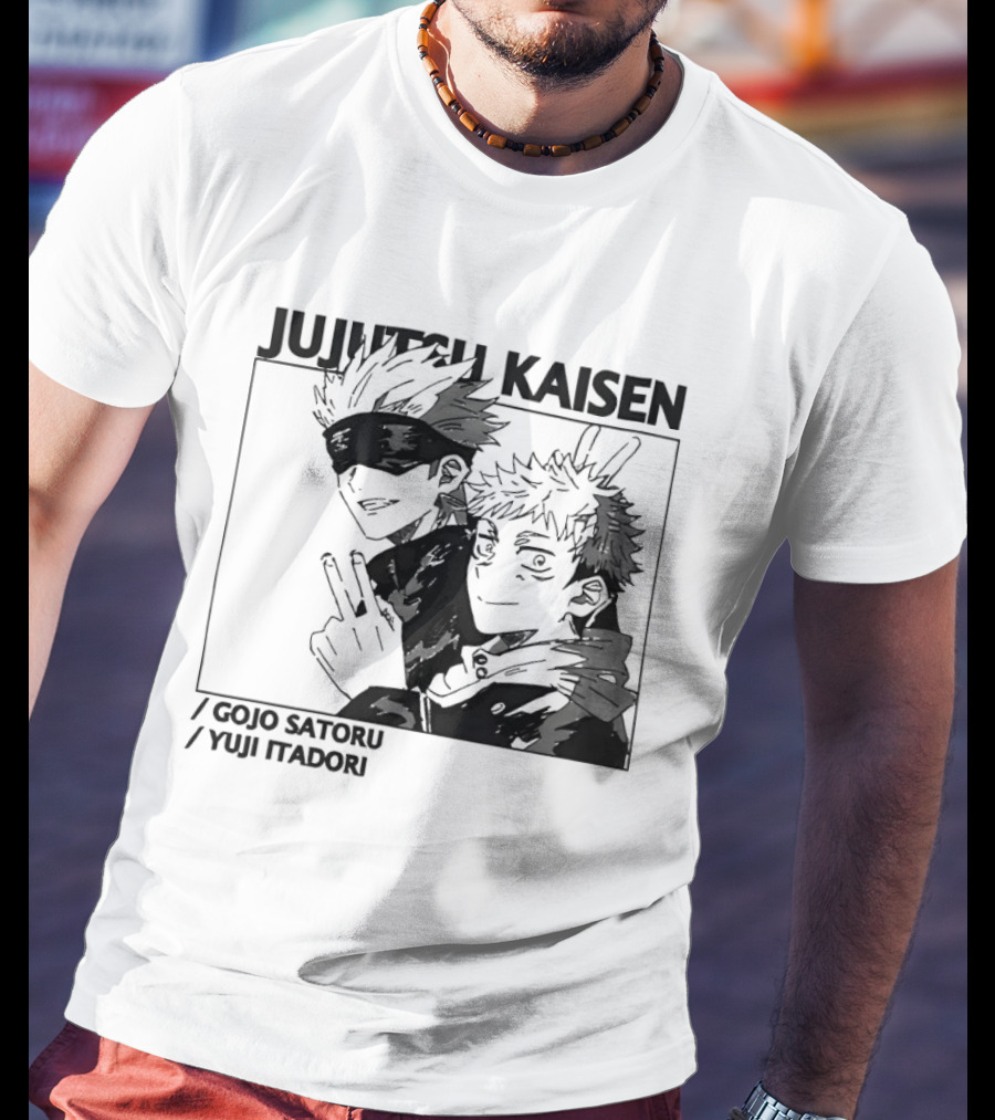 Jujutsu Kaisen Gojo Satoru Yuji Itadori Anime Characters T-Shirt