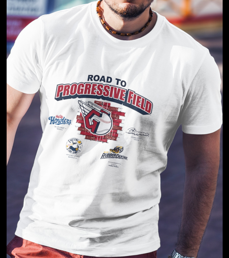 Cleveland Guardians Road To Progressive Field Hornets Clippers 401 Hawks T-Shirt
