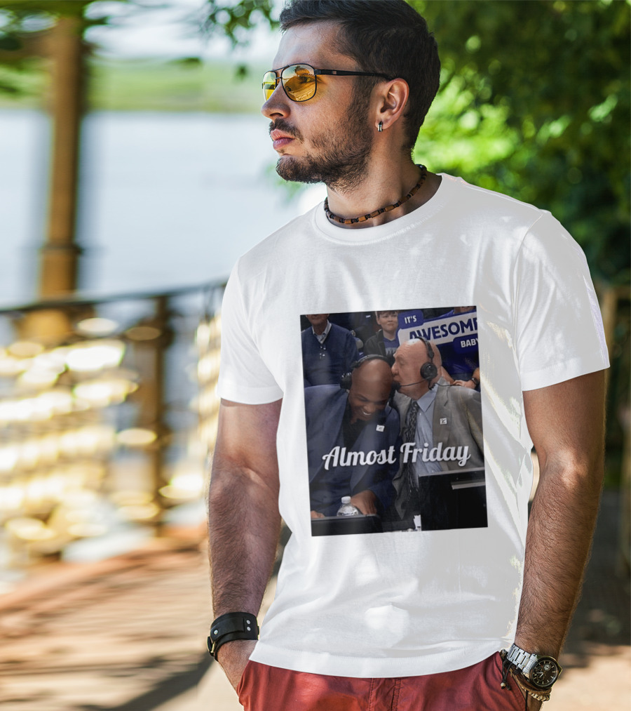 Dick Vitale Kissing Charles Barkley Almost Friday It's Awesome Baby T-Shirt