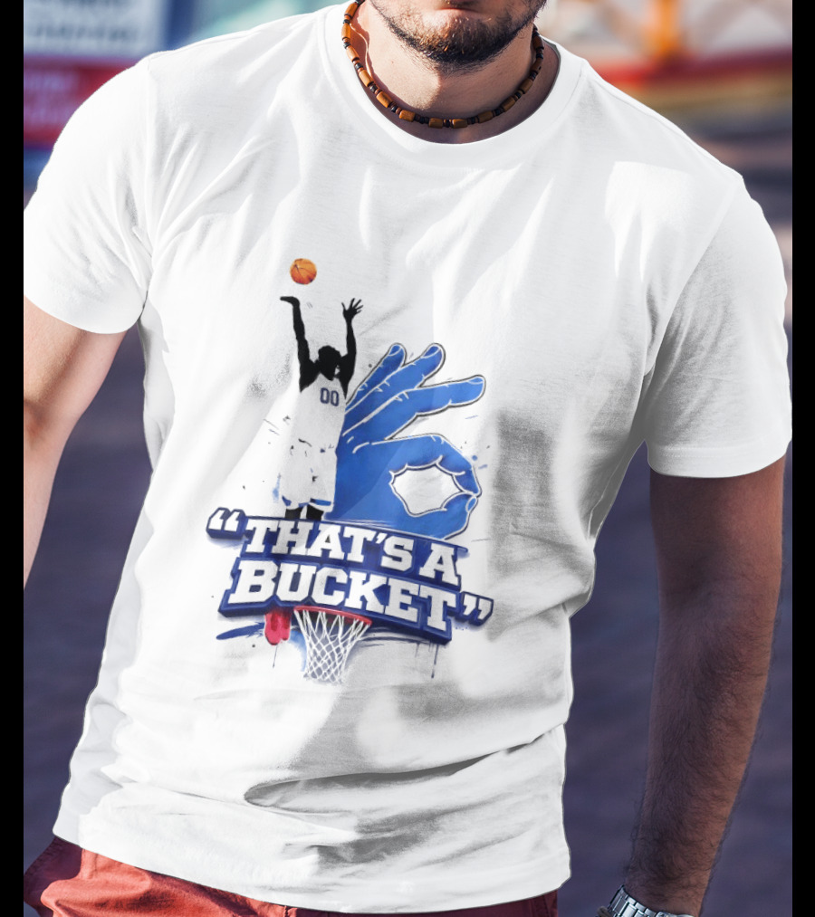 00 That's A Bucket Basketball Shot Gesture T-Shirt