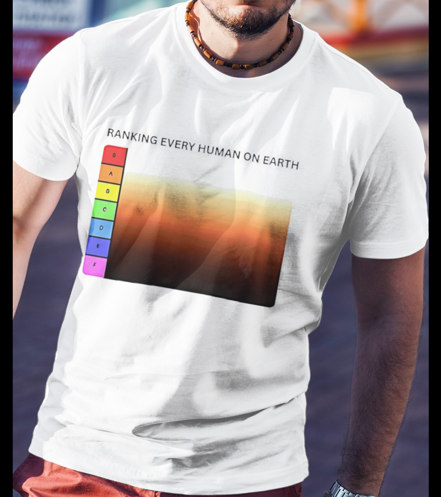 Ranking Every Human On Earth Tier List Gradient Chart T-Shirt