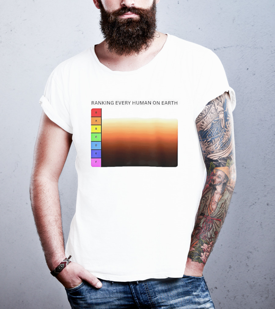 Ranking Every Human On Earth Tier List Gradient Chart T-Shirt