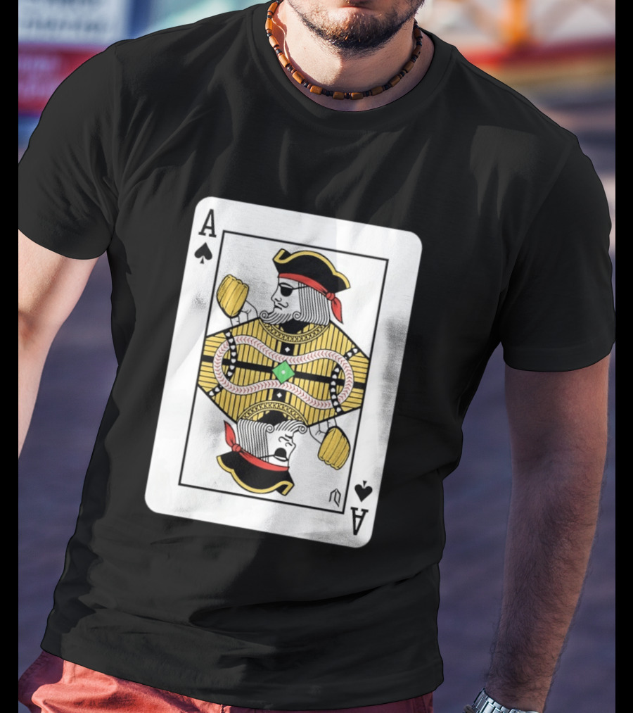 Athlete Ace Of Spades Playing Card Pirate T-Shirt