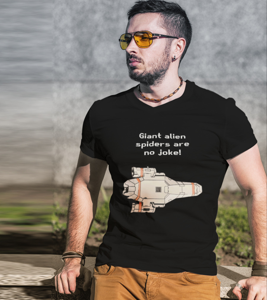 Giant Alien Spiders Are No Joke Spaceship T-Shirt