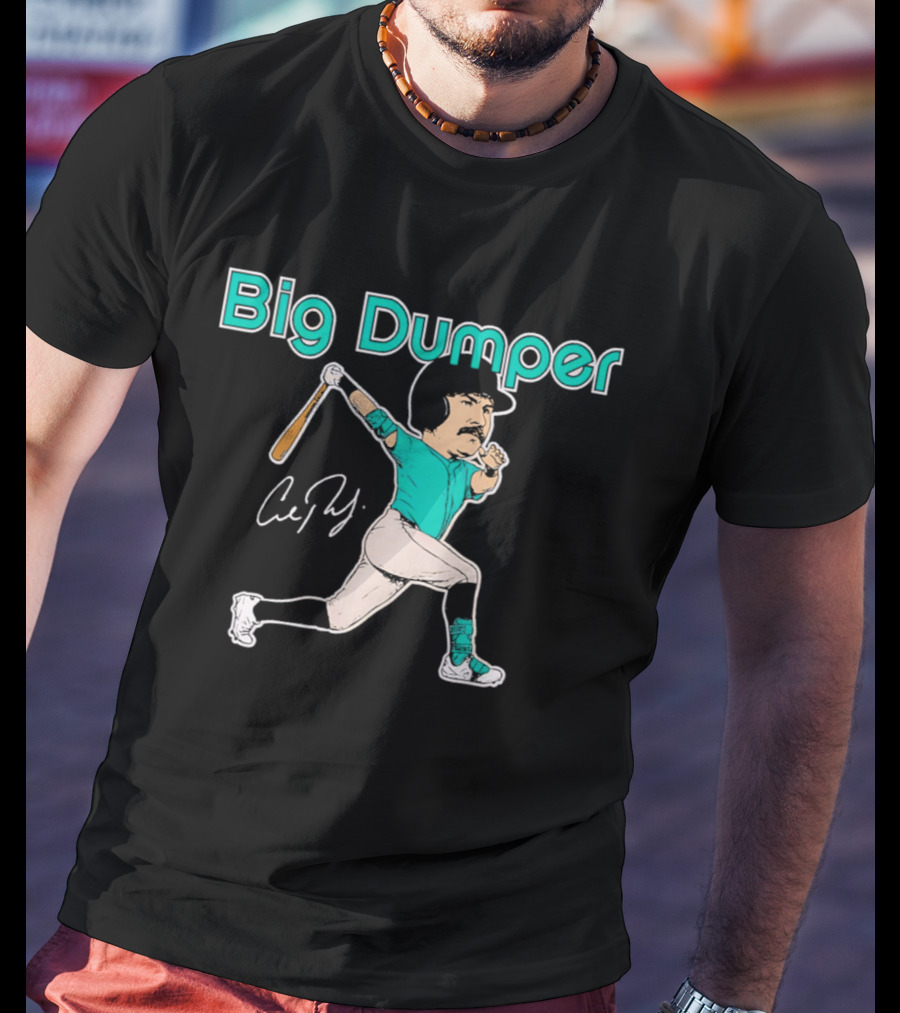 Big Dumper Cal Raleigh Seattle Mariners Caricature T-Shirt