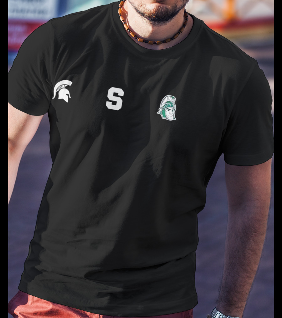 Michigan State Spartans S Helmet Iconography X Sana 2026 T-Shirt