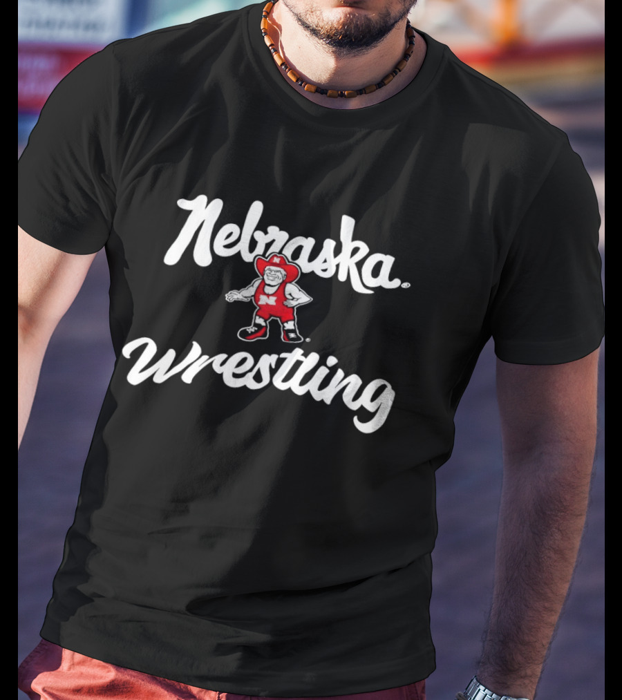 Nebraska Wrestling Herbie Husker Sports Fan T-Shirt