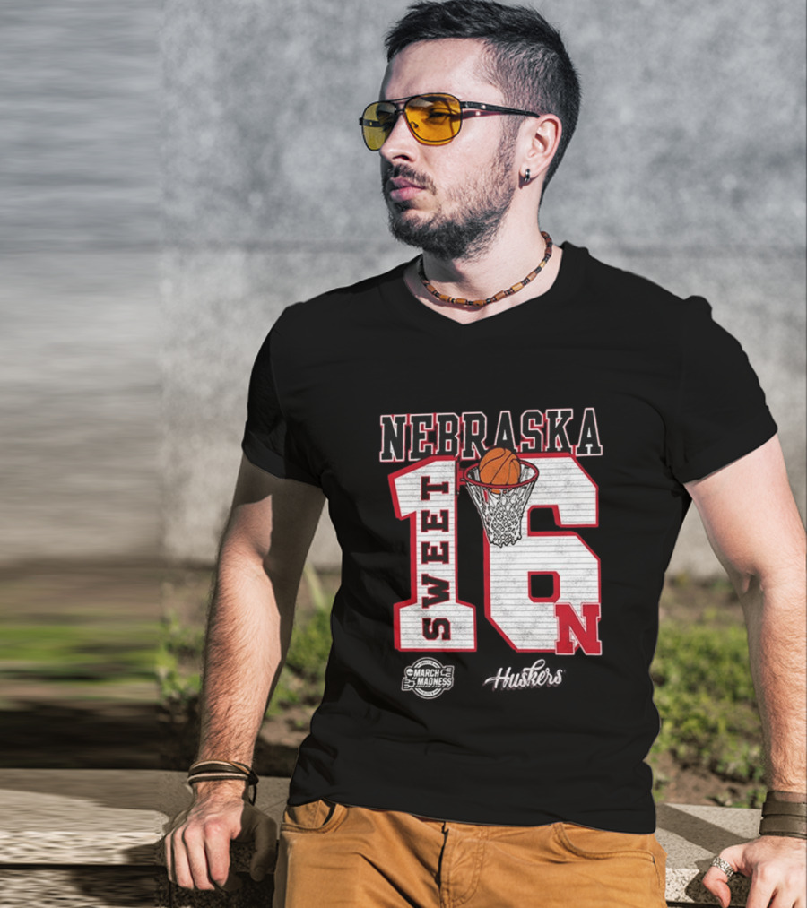 Nebraska Cornhuskers Basketball Sweet 16 March Madness 2026 T-Shirt