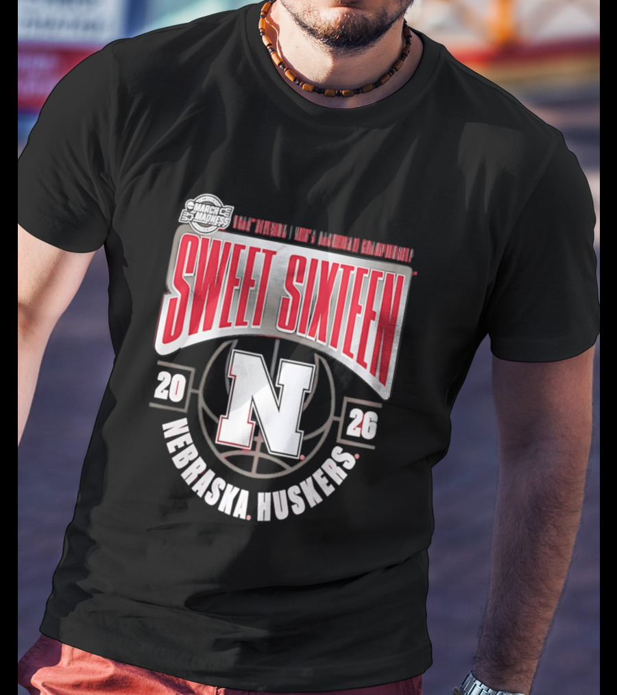 Nebraska Huskers 2026 NCAA Sweet Sixteen Basketball Tournament Championship T-Shirt