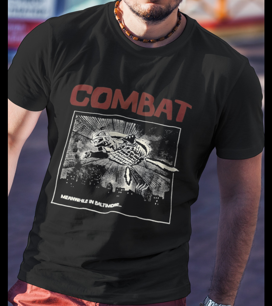Combat Mean While In Baltimore Sunburst And Bird T-Shirt