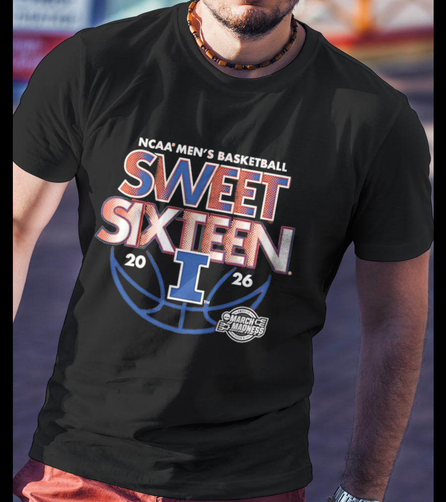 NCAA Men's Basketball Sweet Sixteen 2026 Illinois T-Shirt