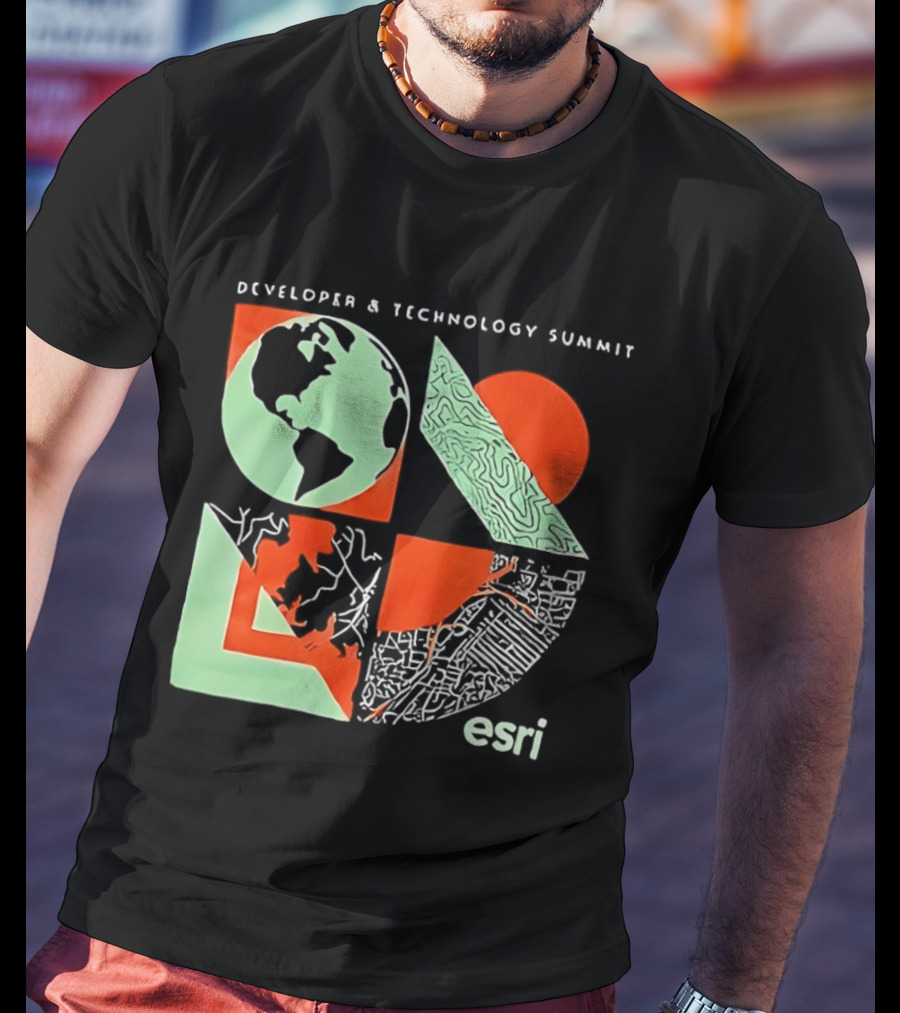 Developer And Technology Summit Esri Global Mapping T-Shirt