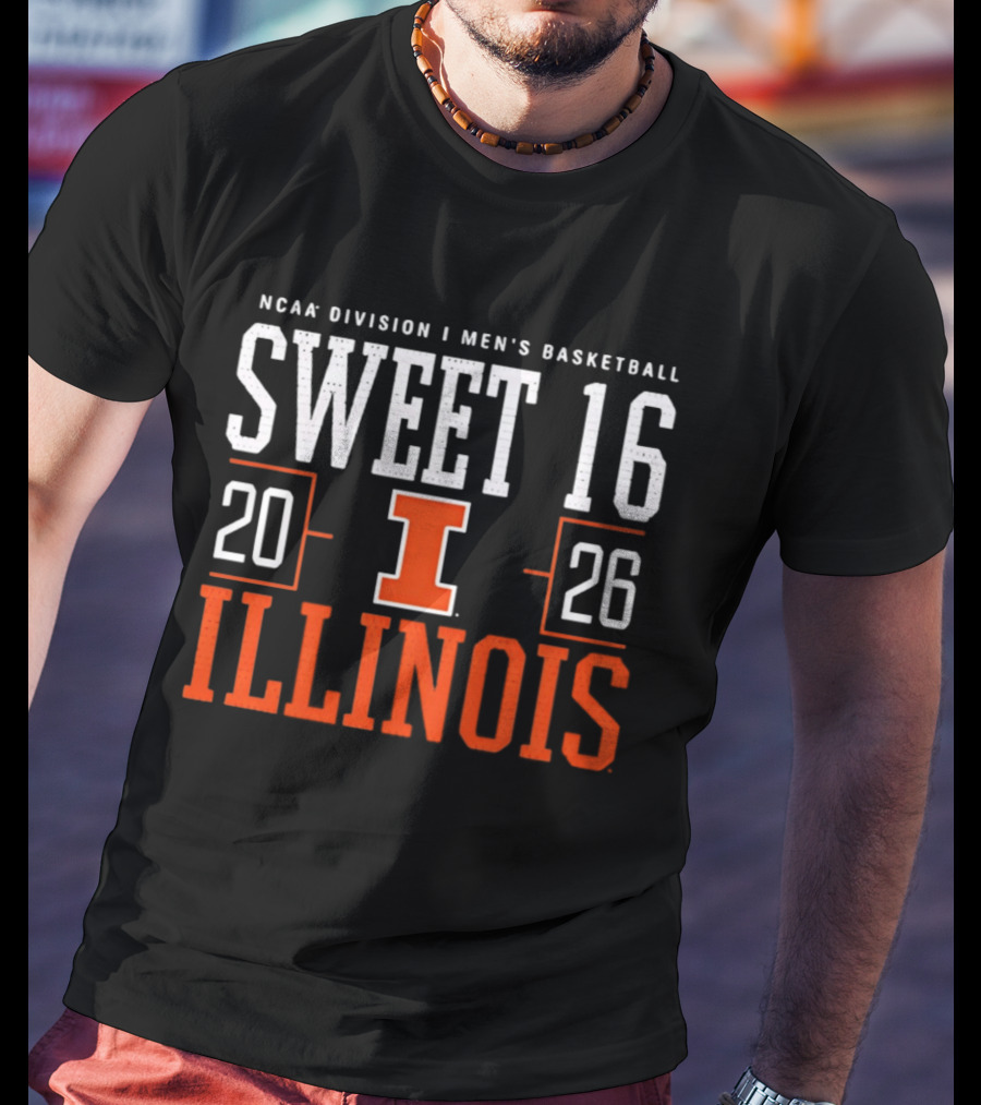 Illinois NCAA Division I Men's Basketball Sweet 16 2026 T-Shirt