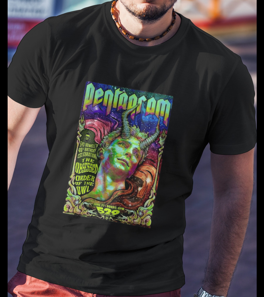 Pentagram Psychedelic Concert Atlanta GA June 27 2026 Featuring The Obsessed Order Of The Owl T-Shirt