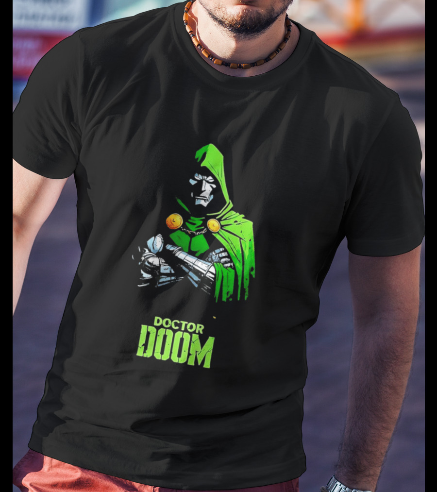 Doctor Doom Green Armor Crossed Arms Marvel T-Shirt