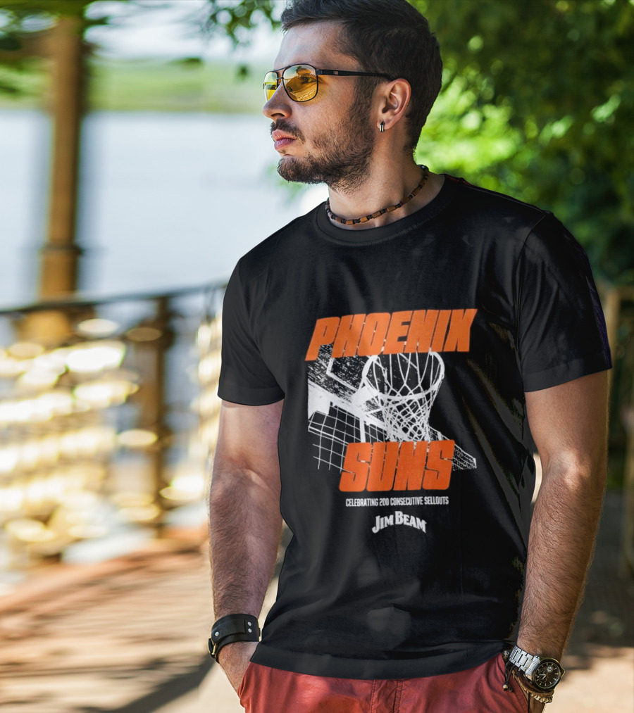 Phoenix Suns 200 Consecutive Sellouts Celebration Jim Beam T-Shirt