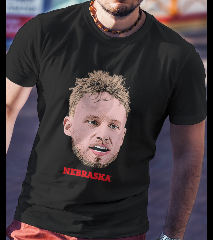 Rienk Mast Nebraska Cornhuskers Big Head Basketball Fan Favorite T-Shirt