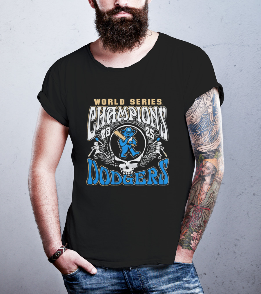 Los Angeles Dodgers Grateful Dead World Series Champions 2026 T-Shirt