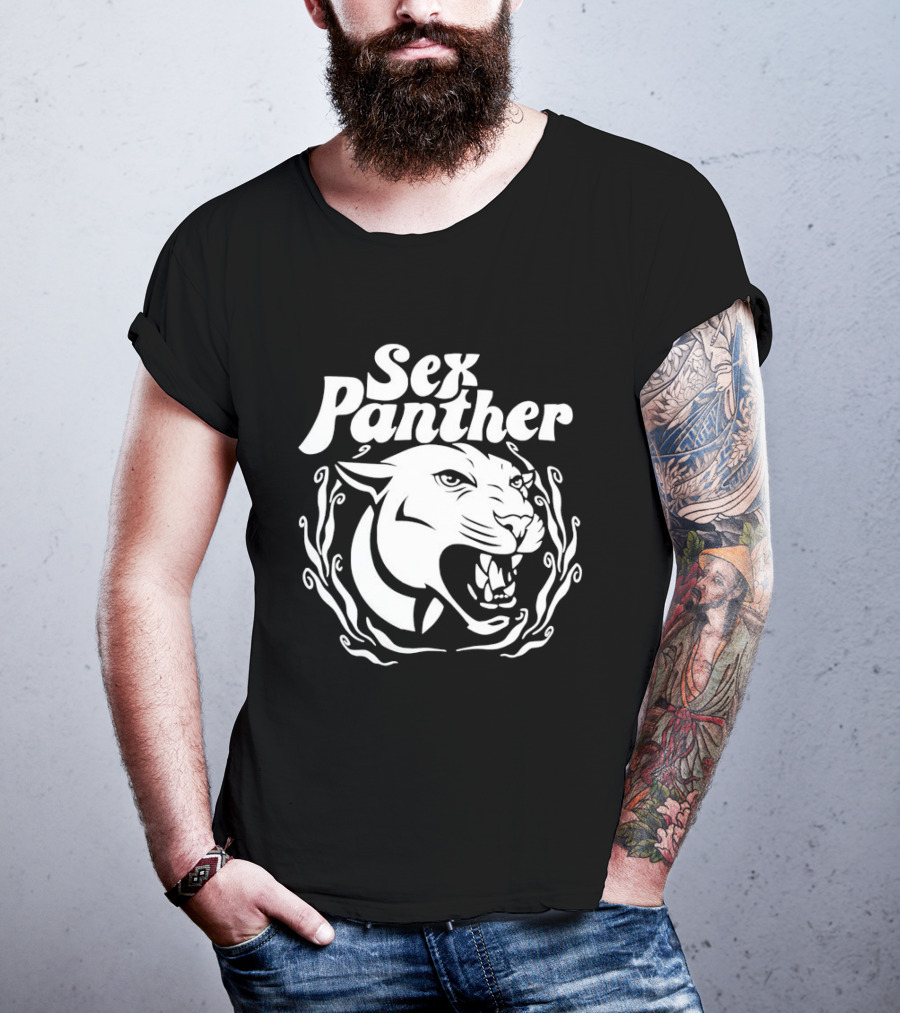 Sex Panther Anchorman Panther Head Motif T-Shirt