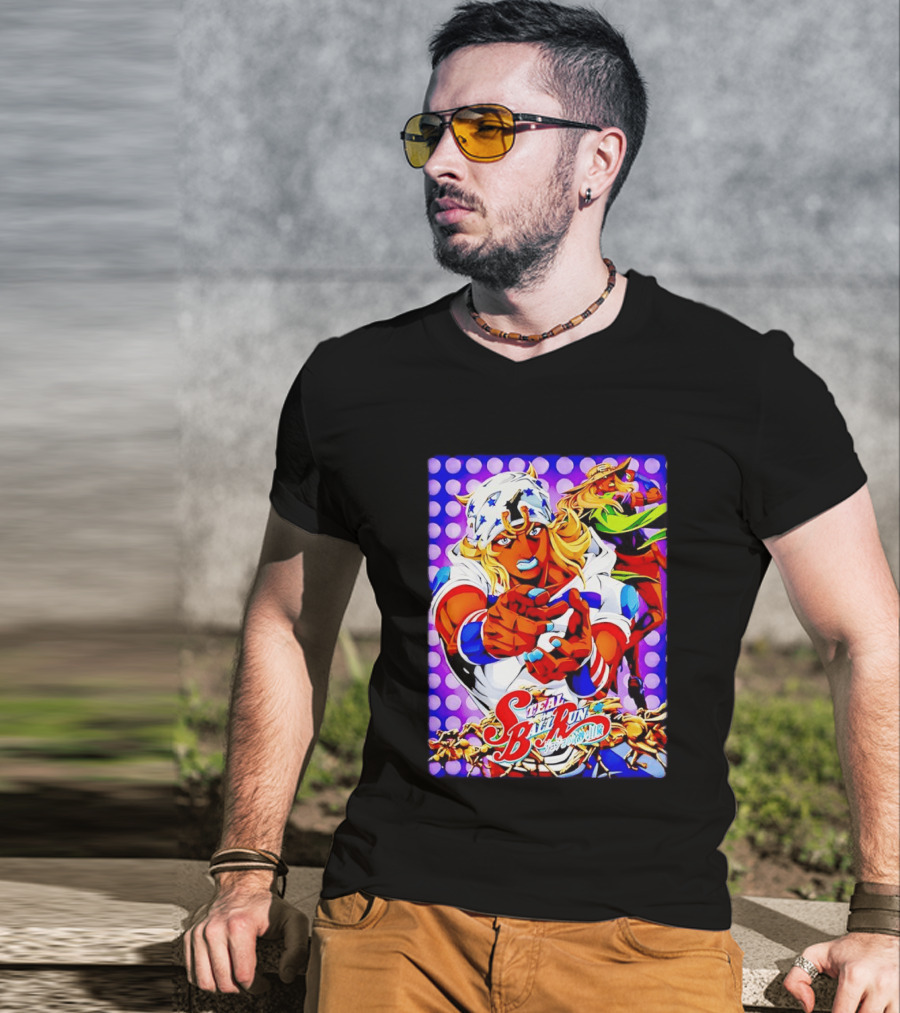 Steal Ball Run Anime JoJo's Bizarre Adventure Colorful Manga T-Shirt