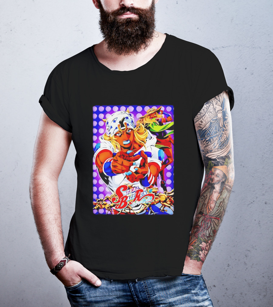 Steal Ball Run Anime JoJo's Bizarre Adventure Colorful Manga T-Shirt
