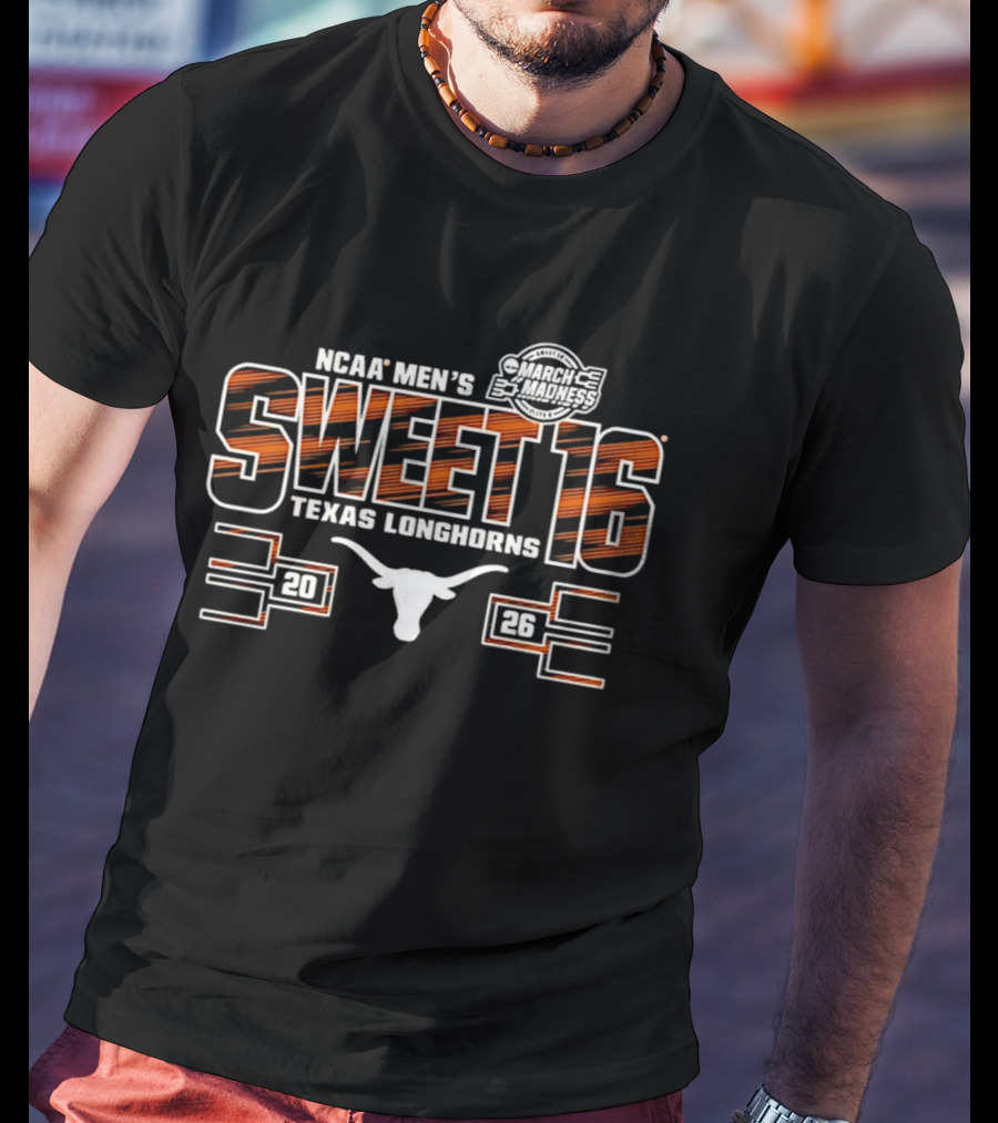 NCAA Men's March Madness 2026 Texas Longhorns Sweet 16 T-Shirt