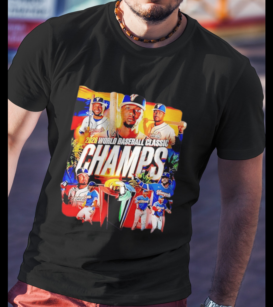 2026 Venezuela World Baseball Classic Champions Victory Celebration T-Shirt