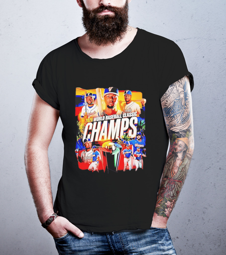 2026 Venezuela World Baseball Classic Champions Victory Celebration T-Shirt