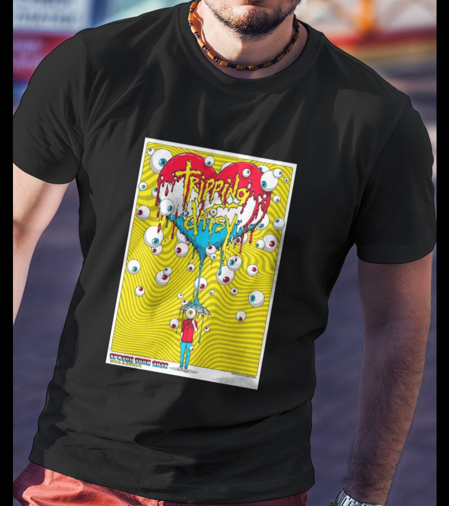 Tripping Daisy Spring Tour 2026 Psychedelic Heart And Eye Balloons By Cody Schibi T-Shirt