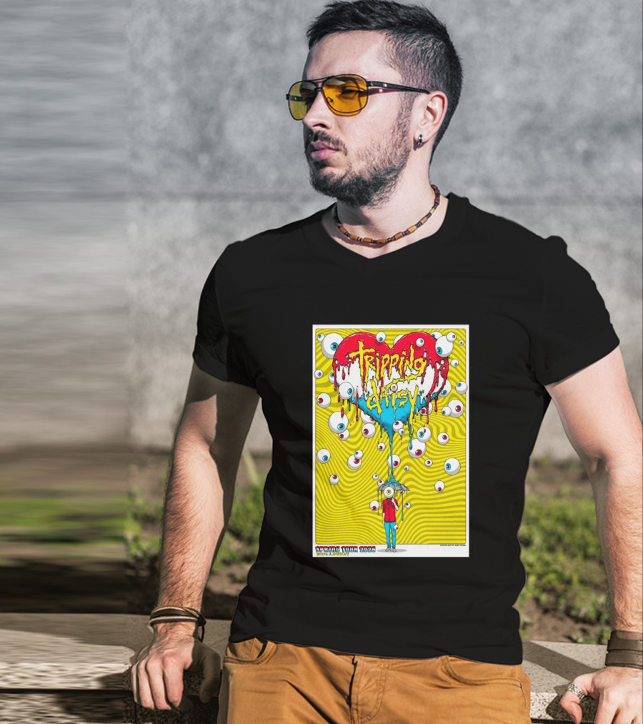 Tripping Daisy Spring Tour 2026 Psychedelic Heart And Eye Balloons By Cody Schibi T-Shirt