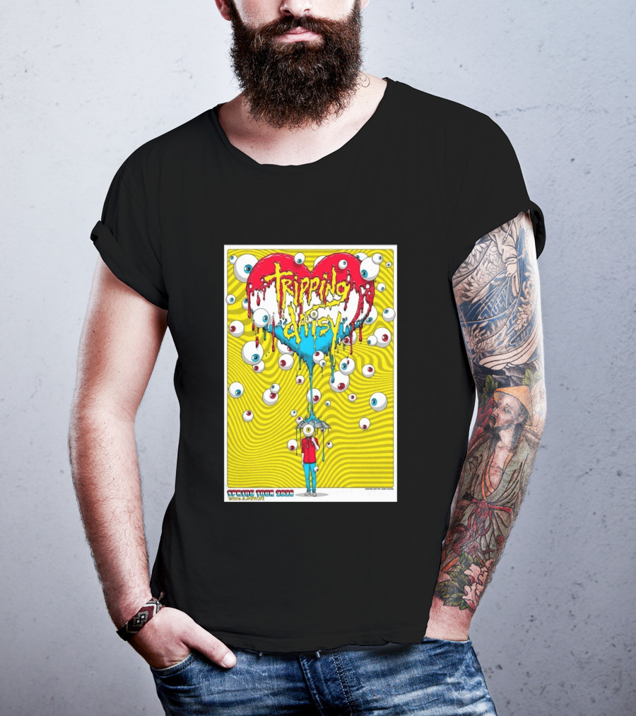 Tripping Daisy Spring Tour 2026 Psychedelic Heart And Eye Balloons By Cody Schibi T-Shirt