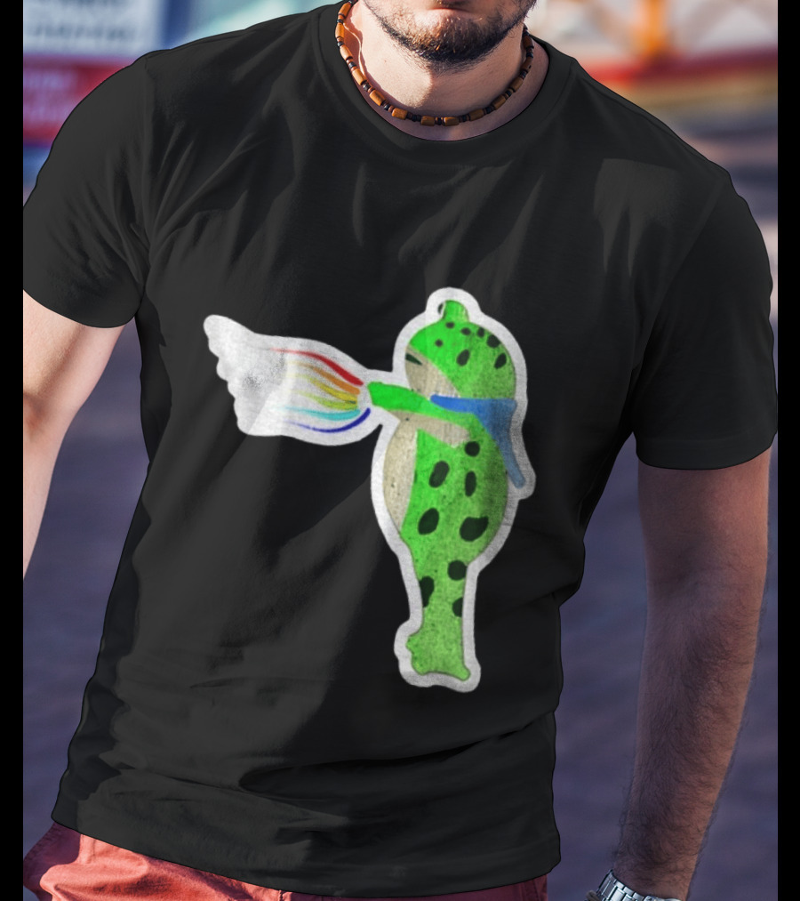 Portland Frog Holding Rainbow Flag LGBT Pride Anti Maga Protest T-Shirt