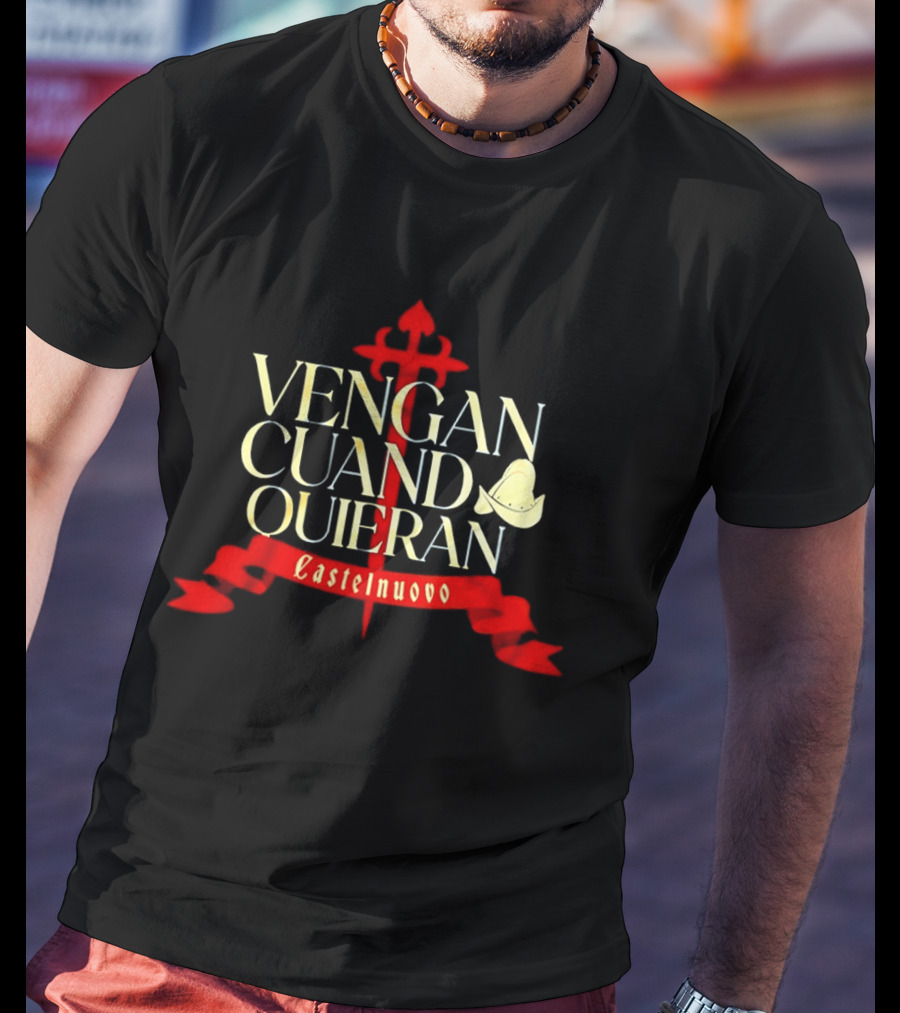 Vengan Cuando Quieran Castelnuovo Cross And Dove T-Shirt