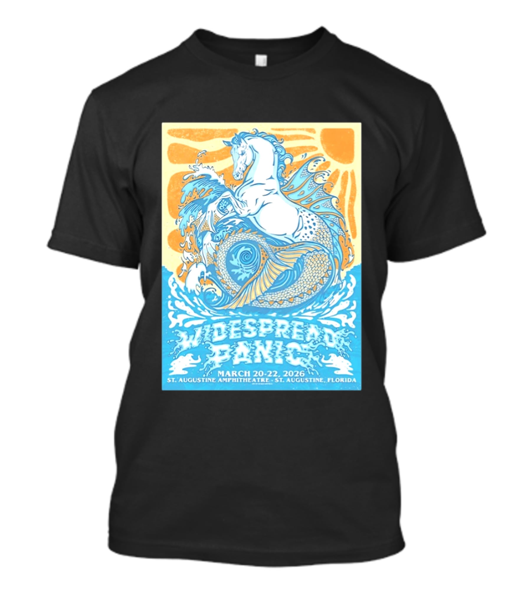 Widespread Panic March 20 22 2026 St Augustine Amphitheatre Florida Event T-Shirt