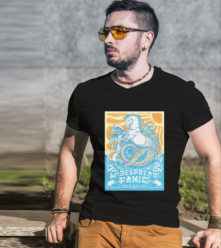 Widespread Panic March 20 22 2026 St Augustine Amphitheatre Florida Event T-Shirt