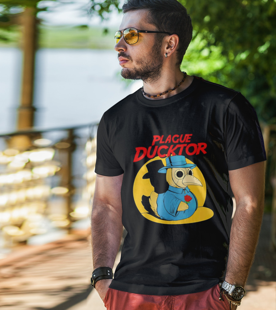 Plague Ducktor Holding Rose Doctor Costume Duck T-Shirt