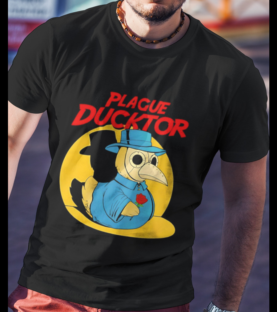 Plague Ducktor Holding Rose Doctor Costume Duck T-Shirt