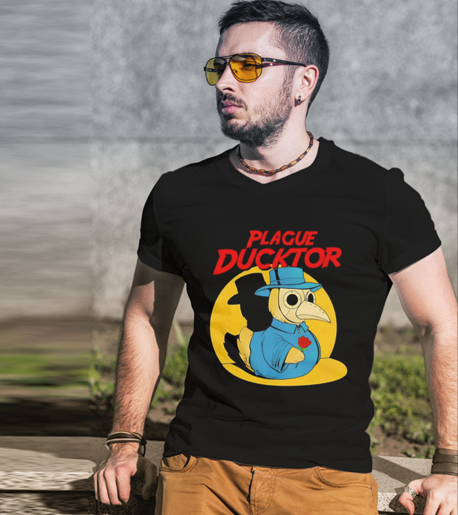 Plague Ducktor Holding Rose Doctor Costume Duck T-Shirt