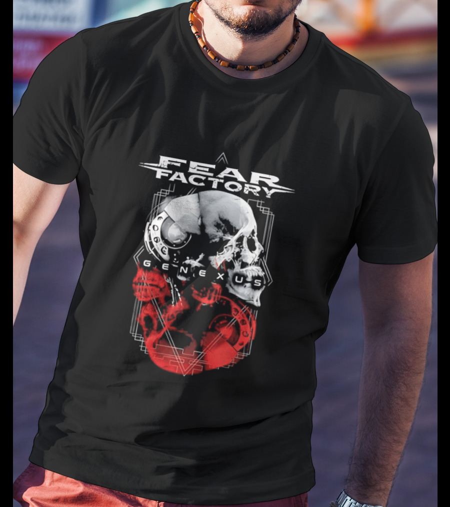 Fear Factory Genexus Skulls Art Metal Band T-Shirt