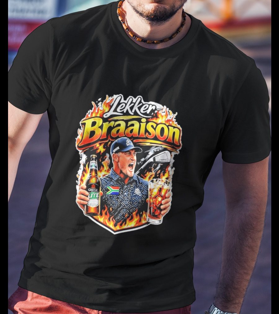 Lekker Braaison Bryson DeChambeau Castle Lite South Africa Golf T-Shirt