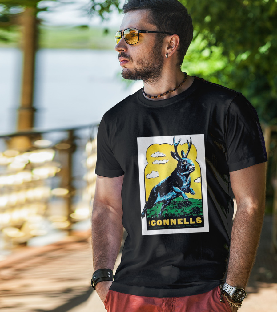 The Connells April 11 2026 The Pyrle Greensboro NC With Bass Battery Jackalope T-Shirt