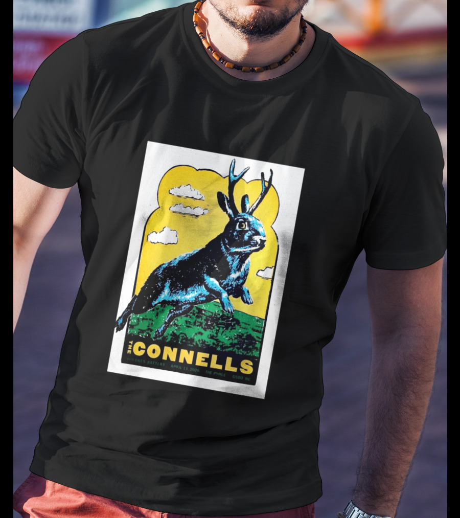 The Connells April 11 2026 The Pyrle Greensboro NC With Bass Battery Jackalope T-Shirt