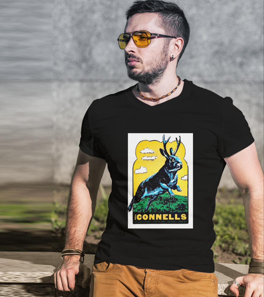 The Connells April 11 2026 The Pyrle Greensboro NC With Bass Battery Jackalope T-Shirt