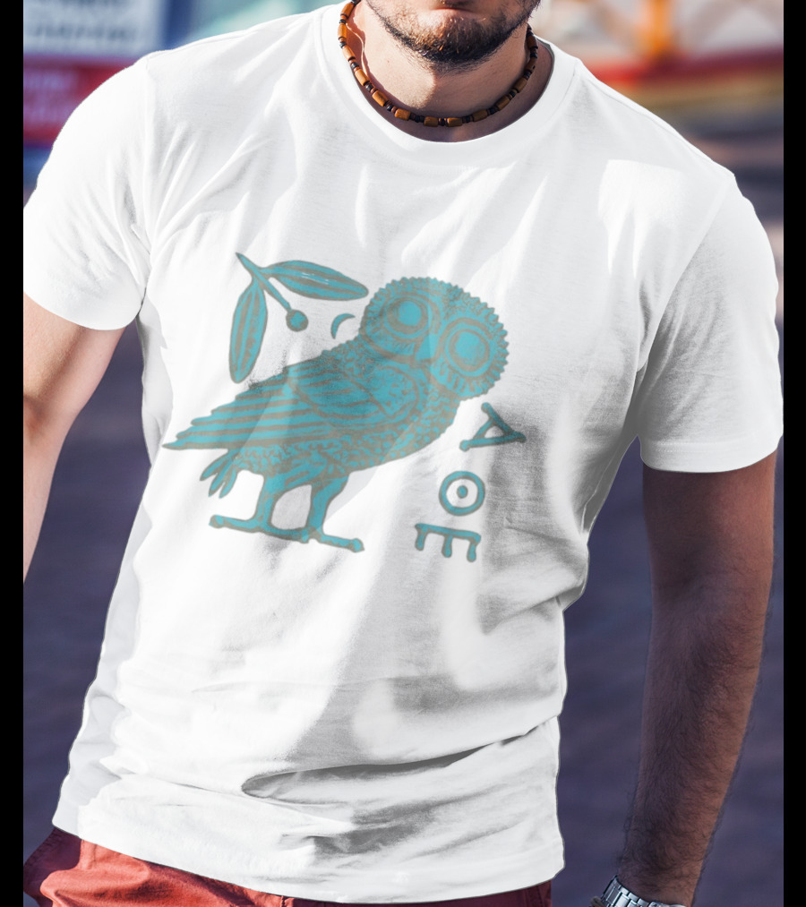 Athenian Owl Ancient Greek Coin 5th Century AOΕ Olive Branch T-Shirt
