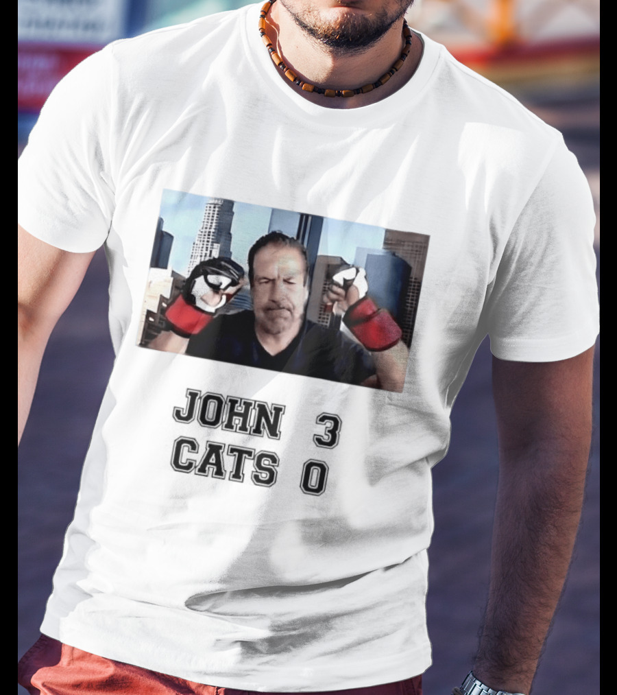 John Melendez Boxing Style Victory John 3 Cats 0 T-Shirt