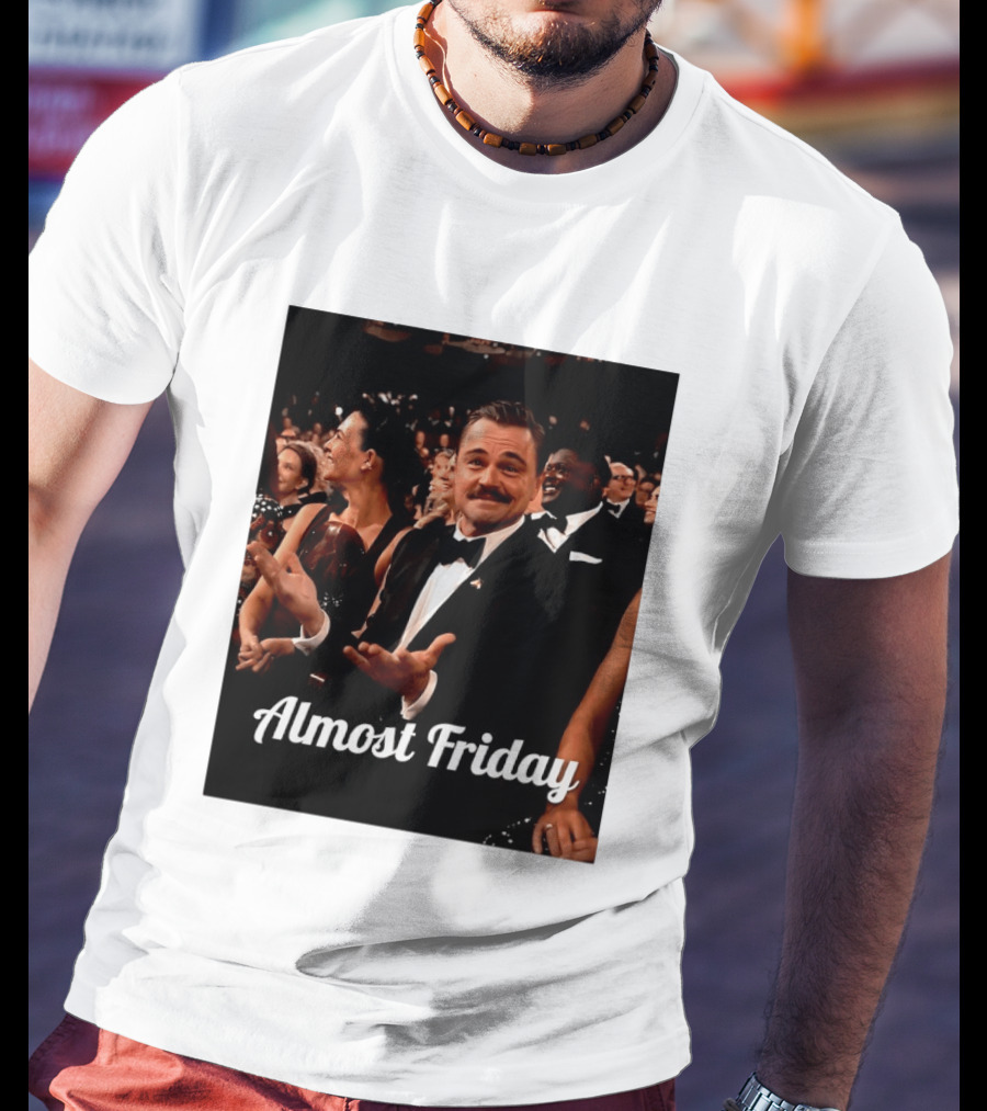 Almost Friday Leo Mustache Tuxedo Event T-Shirt