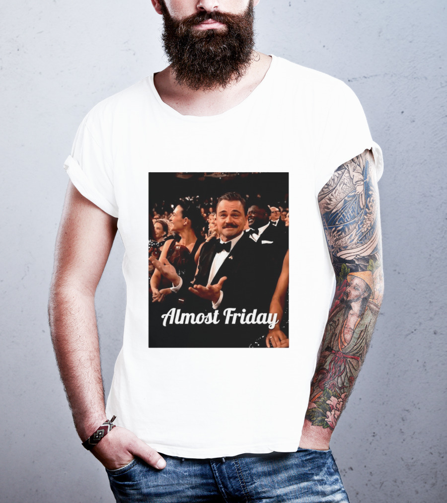 Almost Friday Leo Mustache Tuxedo Event T-Shirt